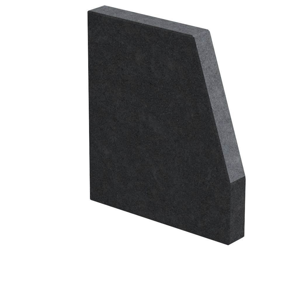 Aanzetsteen Roek 30 mm dik Nero Assoluto (gezoet)